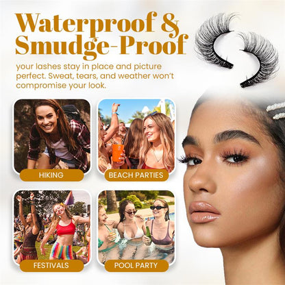 Negusy™ REUSABLE MAGNETIC EYELASH SET ✨ — No Glue, No Fuss, Just Flawless Lashes in 3 Seconds! 💨