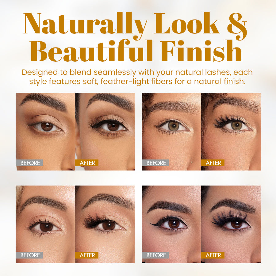 Negusy™ REUSABLE MAGNETIC EYELASH SET ✨ — No Glue, No Fuss, Just Flawless Lashes in 3 Seconds! 💨