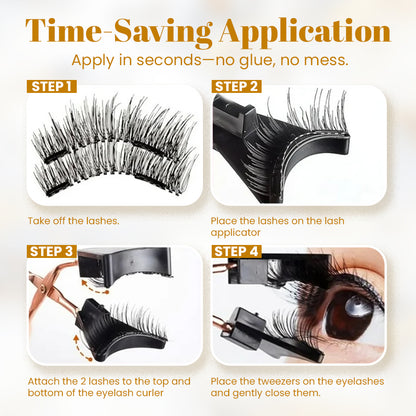 Negusy™ REUSABLE MAGNETIC EYELASH SET ✨ — No Glue, No Fuss, Just Flawless Lashes in 3 Seconds! 💨