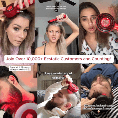 Red Light Therapy Electric Scalp Massager：Stimulate Hair Growth, Soothe Your Scalp, and Enjoy a Spa-Like Relaxation Experience!