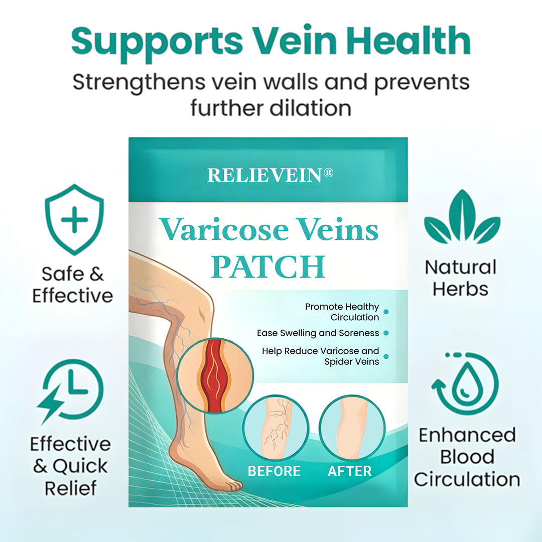 🩺 RELIEVEIN® Advanced Varicose Veins Patch: Clinical-Strength Vein Repair & Swelling Relief  🦵