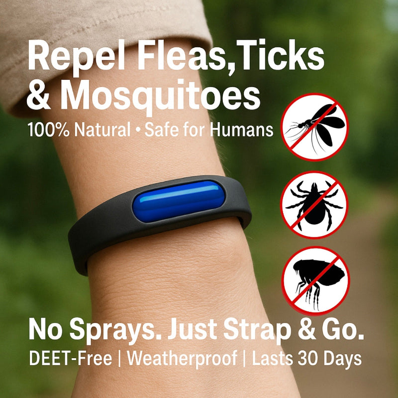 Odeiun™ Advanced Protective Insect Repellent Band-Premium Natural Anti-Flea, Tick & Mosquito Repellent Band for Outdoor Enthusiasts