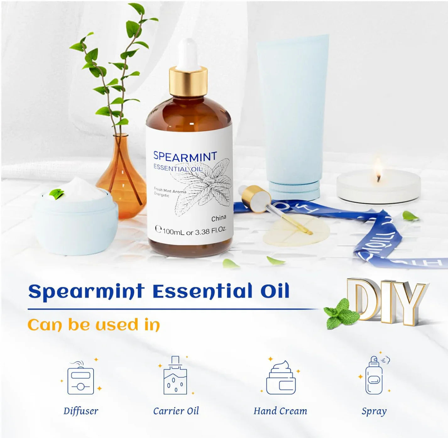 100% Pure Removal Hair Spearmint Oil