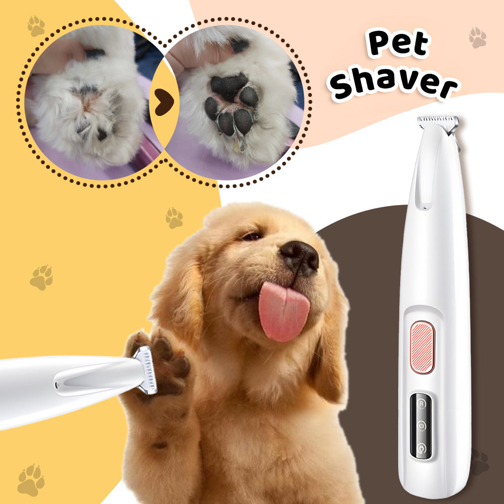 Silent & Waterproof Rechargeable Pet Shaver with LED Light