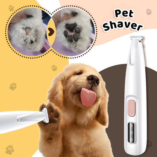 Silent & Waterproof Rechargeable Pet Shaver with LED Light
