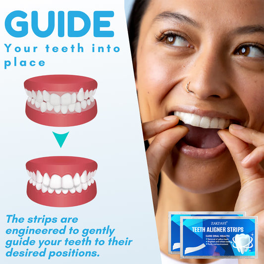 Zakdavi™ Whitening & Aligning Strips – Achieve a Perfect Smile in Less Than a Month, No Braces Needed!