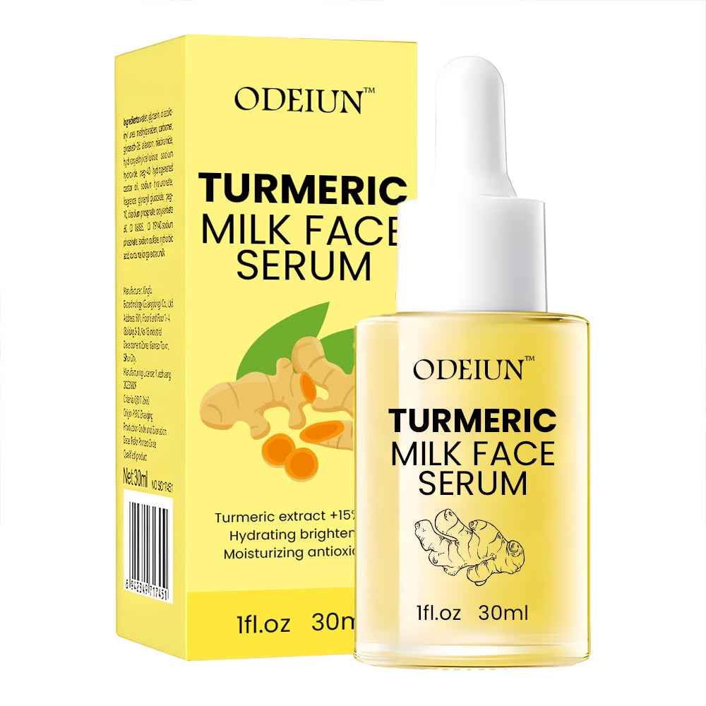 Odeiun™ Turmeric Milk Face Serum - Antioxidant Serum with Sodium Hyaluronate, Niacinamide, and Milk Extract - Anti-Aging & Skin Brightening with Curcuma Longa - 30 ml