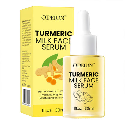 Odeiun™ Turmeric Milk Face Serum - Antioxidant Serum with Sodium Hyaluronate, Niacinamide, and Milk Extract - Anti-Aging & Skin Brightening with Curcuma Longa - 30 ml