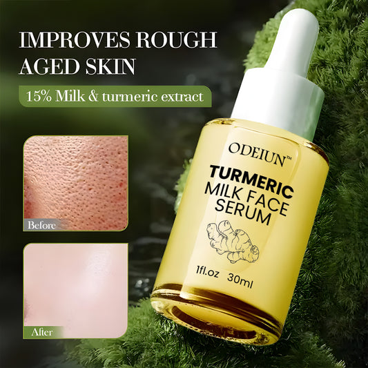 Odeiun™ Turmeric Milk Face Serum - Antioxidant Serum with Sodium Hyaluronate, Niacinamide, and Milk Extract - Anti-Aging & Skin Brightening with Curcuma Longa - 30 ml