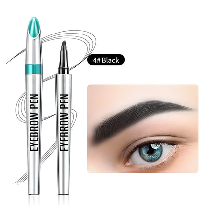 3D Waterproof Microblading Eyebrow Pen 4 Fork Tip Tattoo Pencil