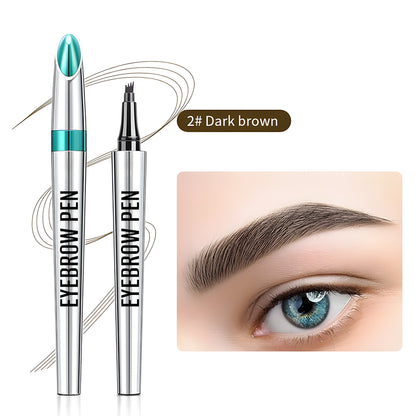 3D Waterproof Microblading Eyebrow Pen 4 Fork Tip Tattoo Pencil