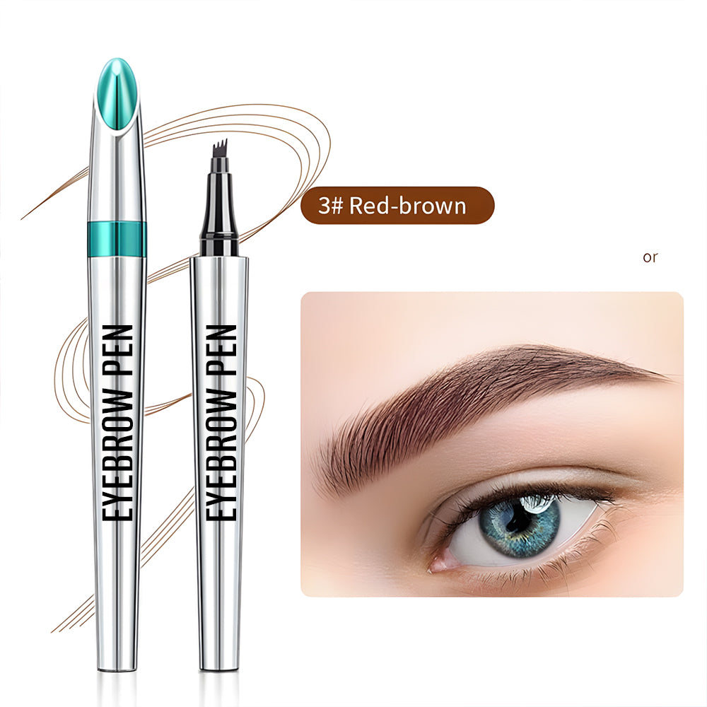 3D Waterproof Microblading Eyebrow Pen 4 Fork Tip Tattoo Pencil