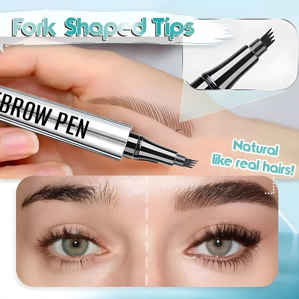 3D Waterproof Microblading Eyebrow Pen 4 Fork Tip Tattoo Pencil