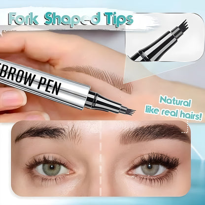 3D Waterproof Microblading Eyebrow Pen 4 Fork Tip Tattoo Pencil