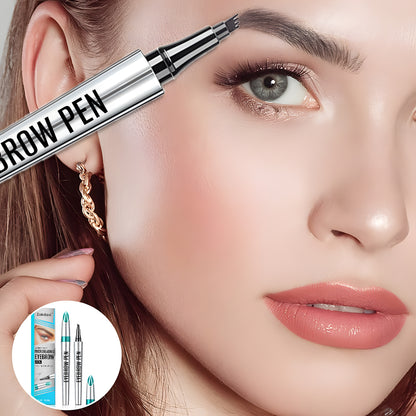 3D Waterproof Microblading Eyebrow Pen 4 Fork Tip Tattoo Pencil