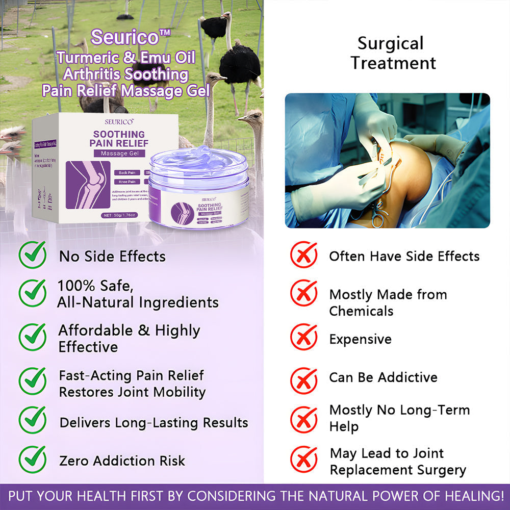 Seurico™ Turmeric & Emu Oil Meniscus & Joint Care Pain Relief Massage Gel