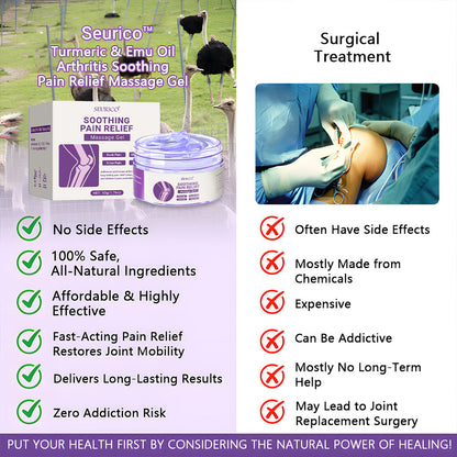 Seurico™ Turmeric & Emu Oil Meniscus & Joint Care Pain Relief Massage Gel