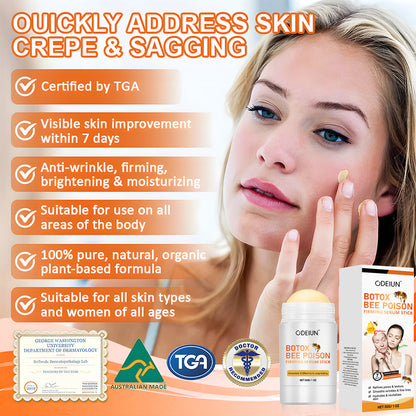⚡🔥Limited Time Only: Get 50% Off Now! 🎁 Odeiun™ Botox Bee Venom Firming Serum Stick