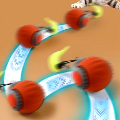 🐱Interactive Electric Roller Ball with Teasing Tail - Smart Cat Toy 🎉