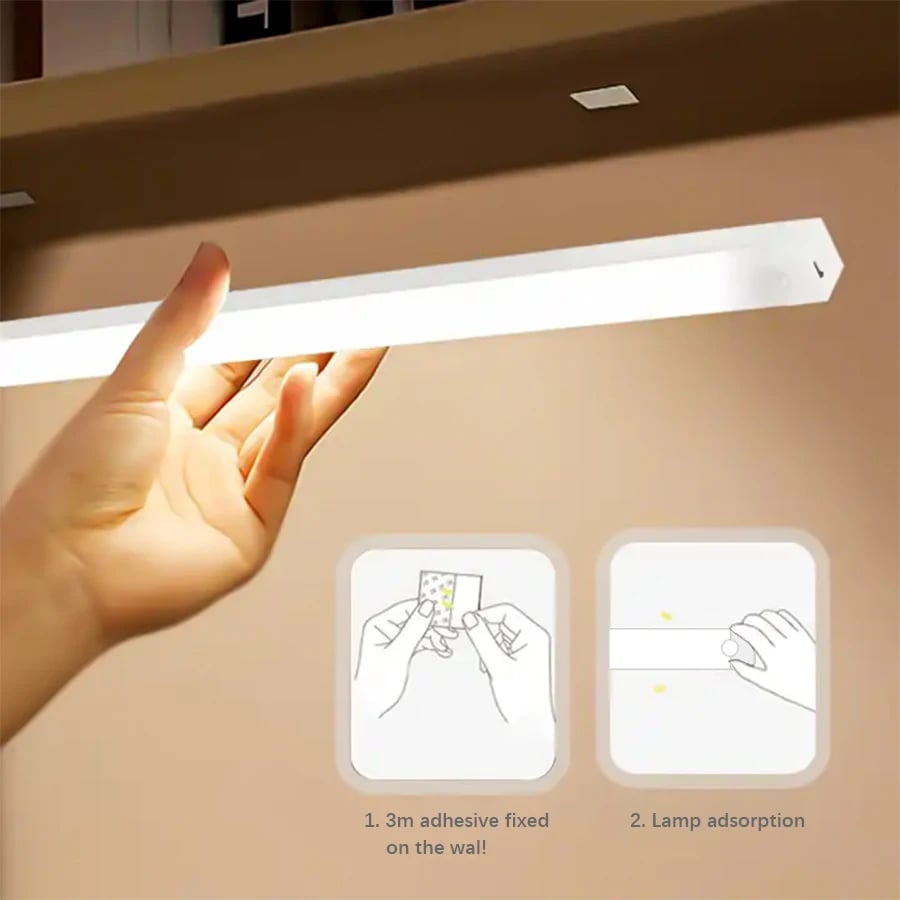 💡 No-Drill Smart Motion Sensor LED Light Bar — 🧲 Magnetic, 🔋 USB-C Rechargeable