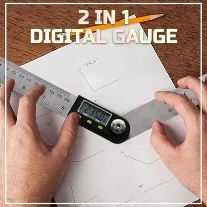 🔥 ZAKDAVI™ Digital Angle Ruler 📏 | Precision Measuring Tool with LCD Display for DIY & Woodworking