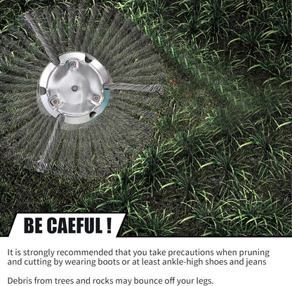 🌿 6-inch Steel Wire Brush Cutter Trimmer Head - 49% OFF! 💥 Durable & Efficient Weed Removal Tool for Lawn Care💥