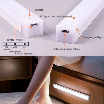 💡 No-Drill Smart Motion Sensor LED Light Bar — 🧲 Magnetic, 🔋 USB-C Rechargeable