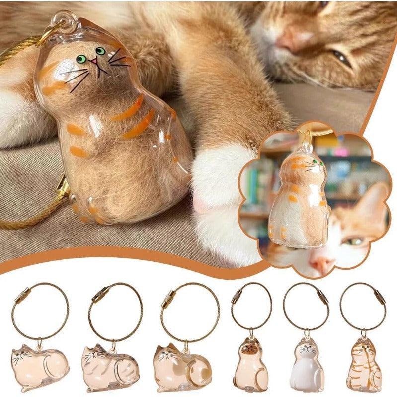 Zakdavi™ Cat Memorial Keychain Set (6 Mini Acrylic Keepsakes)