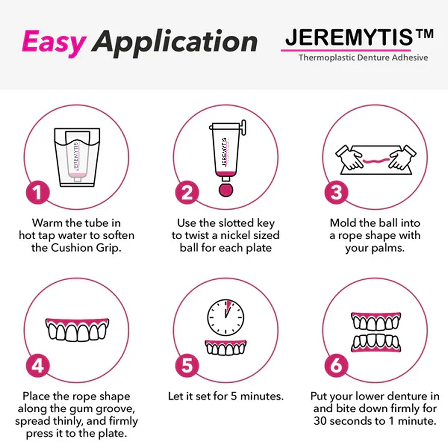 ⏰[Official Brand Store 24-Hours Promotion Buy 1 Get 2 Free] JEREMYTIS™ Thermoplastic Denture Adhesive