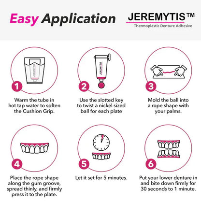⏰[Official Brand Store 24-Hours Promotion Buy 1 Get 2 Free] JEREMYTIS™ Thermoplastic Denture Adhesive