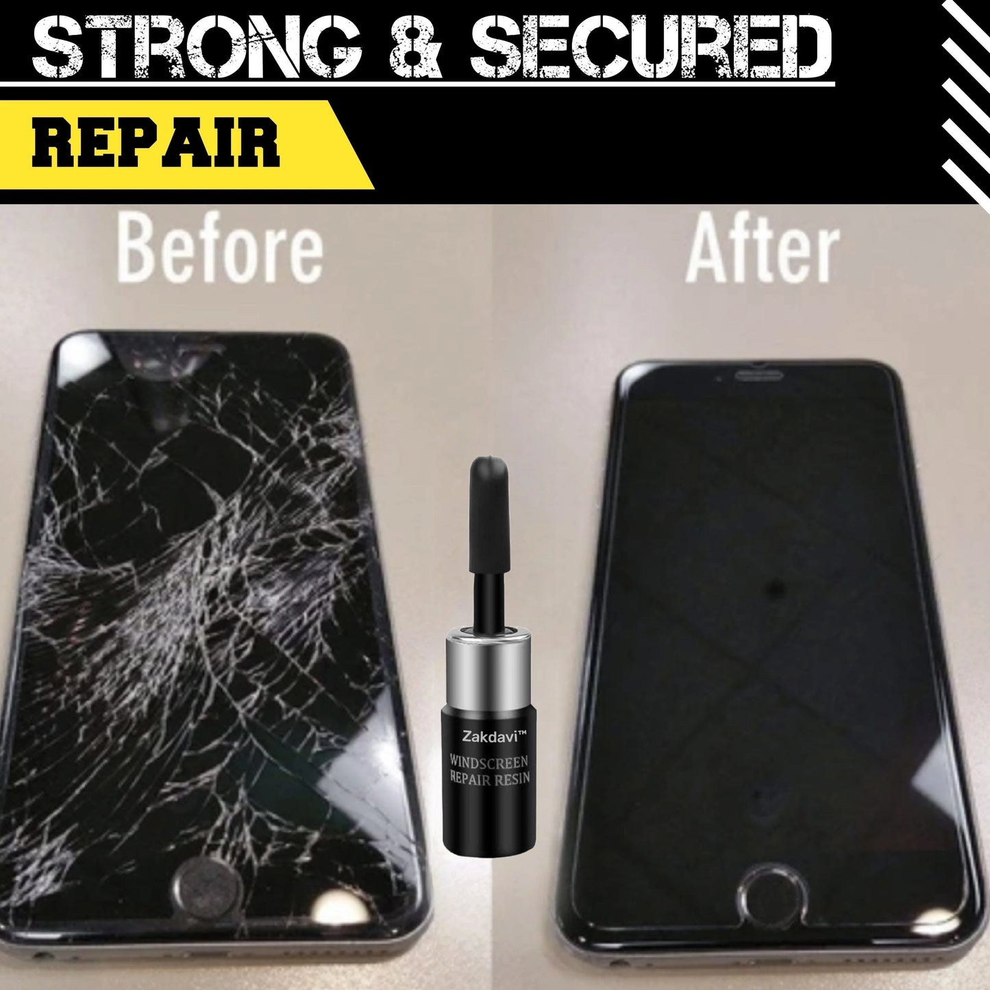 🚗💎 Zakdavi™ Automotive Glass Nano Repair Kit – Total Solution for Crack & Scratch Restoration ✨🔧