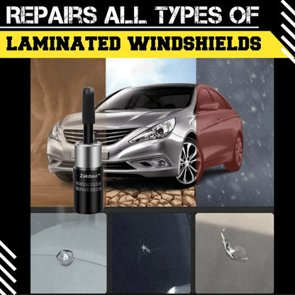 🚗💎 Zakdavi™ Automotive Glass Nano Repair Kit – Total Solution for Crack & Scratch Restoration ✨🔧
