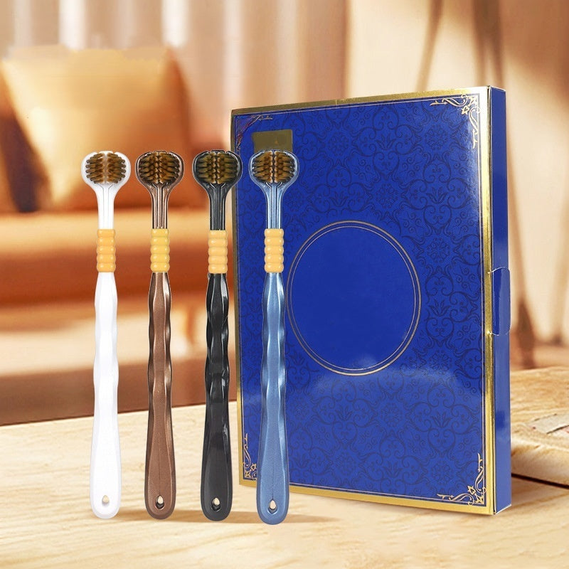 ✨ 360° Tri-Head Toothbrush: The Ultimate Clean for Braces & Sensitive Gums 🦷